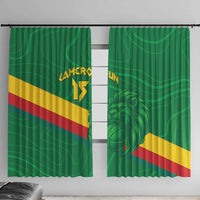 Custom Cameroon Basketball Window Curtain Go Champions Indomitable Lions - Wonder Print Shop