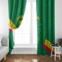 Custom Cameroon Basketball Window Curtain Go Champions Indomitable Lions - Wonder Print Shop