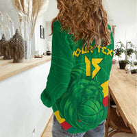 Custom Cameroon Basketball Women Casual Shirt Go Champions Indomitable Lions - Wonder Print Shop