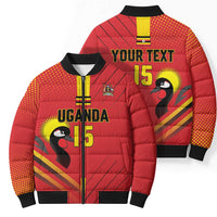 Custom Uganda Basketball Bomber Puffer Jacket Go Silverbacks - Wonder Print Shop