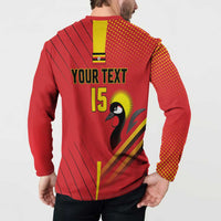 Custom Uganda Basketball Button Sweatshirt Go Silverbacks - Wonder Print Shop