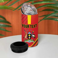 Custom Uganda Basketball 4 in 1 Can Cooler Tumbler Go Silverbacks - Wonder Print Shop