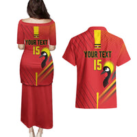 Custom Uganda Basketball Couples Matching Puletasi and Hawaiian Shirt Go Silverbacks - Wonder Print Shop