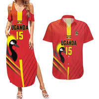 Custom Uganda Basketball Couples Matching Summer Maxi Dress and Hawaiian Shirt Go Silverbacks - Wonder Print Shop