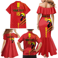 Custom Uganda Basketball Family Matching Mermaid Dress and Hawaiian Shirt Go Silverbacks - Wonder Print Shop