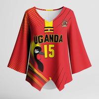 Custom Uganda Basketball Kimono Sleeve Blouse Go Silverbacks - Wonder Print Shop