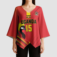 Custom Uganda Basketball Kimono Sleeve Blouse Go Silverbacks - Wonder Print Shop