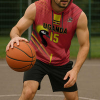 Custom Uganda Basketball Sleeveless Hoodie Go Silverbacks - Wonder Print Shop
