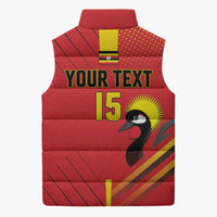 Custom Uganda Basketball Sleeveless Puffer Jacket Go Silverbacks - Wonder Print Shop