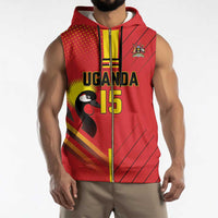 Custom Uganda Basketball Sleeveless Zip Hoodie Go Silverbacks - Wonder Print Shop
