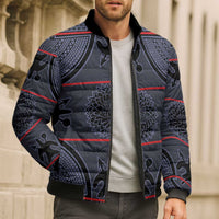 Lesotho Seanamarena Bomber Puffer Jacket Basotho Traditional Blanket Style - Serenity - Wonder Print Shop