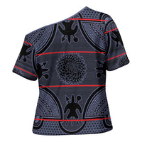 Lesotho Seanamarena Cross Shoulder Shirt Basotho Traditional Blanket Style - Serenity - Wonder Print Shop