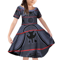 Lesotho Seanamarena Family Matching Off Shoulder Short Dress and Hawaiian Shirt Basotho Traditional Blanket Style - Serenity - Wonder Print Shop