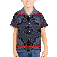 Lesotho Seanamarena Family Matching Short Sleeve Bodycon Dress and Hawaiian Shirt Basotho Traditional Blanket Style - Serenity - Wonder Print Shop