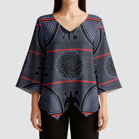 Lesotho Seanamarena Kimono Sleeve Blouse Basotho Traditional Blanket Style - Serenity - Wonder Print Shop