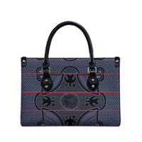 Lesotho Seanamarena Leather Bag Basotho Traditional Blanket Style - Serenity - Wonder Print Shop