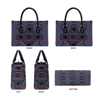 Lesotho Seanamarena Leather Bag Basotho Traditional Blanket Style - Serenity - Wonder Print Shop