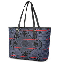 Lesotho Seanamarena Leather Tote Bag Basotho Traditional Blanket Style - Serenity - Wonder Print Shop