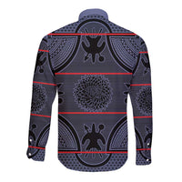 Lesotho Seanamarena Long Sleeve Button Shirt Basotho Traditional Blanket Style - Serenity - Wonder Print Shop