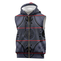 Lesotho Seanamarena Sleeveless Zip Hoodie Basotho Traditional Blanket Style - Serenity - Wonder Print Shop