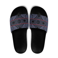 Lesotho Seanamarena Slide Sandals Basotho Traditional Blanket Style - Serenity - Wonder Print Shop