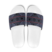 Lesotho Seanamarena Slide Sandals Basotho Traditional Blanket Style - Serenity - Wonder Print Shop