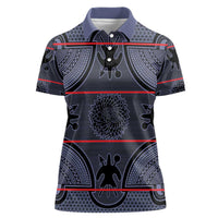 Lesotho Seanamarena Women Polo Shirt Basotho Traditional Blanket Style - Serenity - Wonder Print Shop