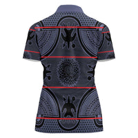 Lesotho Seanamarena Women Polo Shirt Basotho Traditional Blanket Style - Serenity - Wonder Print Shop
