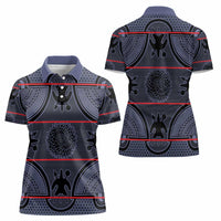 Lesotho Seanamarena Women Polo Shirt Basotho Traditional Blanket Style - Serenity - Wonder Print Shop
