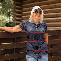 Lesotho Seanamarena Women Polo Shirt Basotho Traditional Blanket Style - Serenity - Wonder Print Shop