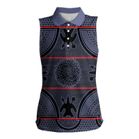 Lesotho Seanamarena Women Sleeveless Polo Shirt Basotho Traditional Blanket Style - Serenity - Wonder Print Shop