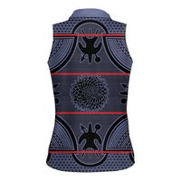 Lesotho Seanamarena Women Sleeveless Polo Shirt Basotho Traditional Blanket Style - Serenity - Wonder Print Shop