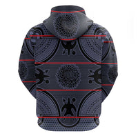 Lesotho Seanamarena Zip Hoodie Basotho Traditional Blanket Style - Serenity - Wonder Print Shop