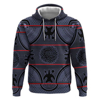 Lesotho Seanamarena Zip Hoodie Basotho Traditional Blanket Style - Serenity - Wonder Print Shop