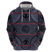 Lesotho Seanamarena Zip Hoodie Basotho Traditional Blanket Style - Serenity - Wonder Print Shop