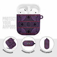 Lesotho Seanamarena AirPods Case Basotho Traditional Blanket Style - Violet - Wonder Print Shop
