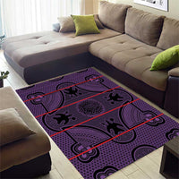 Lesotho Seanamarena Area Rug Basotho Traditional Blanket Style - Violet - Wonder Print Shop