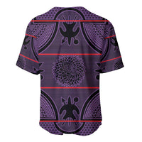 Lesotho Seanamarena Baseball Jersey Basotho Traditional Blanket Style - Violet - Wonder Print Shop