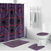 Lesotho Seanamarena Bathroom Set Basotho Traditional Blanket Style - Violet - Wonder Print Shop
