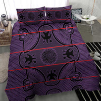 Lesotho Seanamarena Bedding Set Basotho Traditional Blanket Style - Violet - Wonder Print Shop