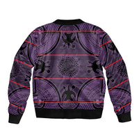 Lesotho Seanamarena Bomber Jacket Basotho Traditional Blanket Style - Violet - Wonder Print Shop