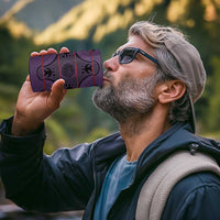 Lesotho Seanamarena 4 in 1 Can Cooler Tumbler Basotho Traditional Blanket Style - Violet - Wonder Print Shop