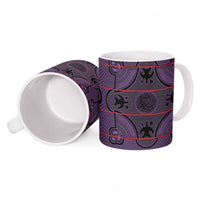 Lesotho Seanamarena Ceramic Mug Basotho Traditional Blanket Style - Violet - Wonder Print Shop