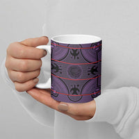 Lesotho Seanamarena Ceramic Mug Basotho Traditional Blanket Style - Violet - Wonder Print Shop