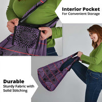 Lesotho Seanamarena Grocery Bag Basotho Traditional Blanket Style - Violet - Wonder Print Shop