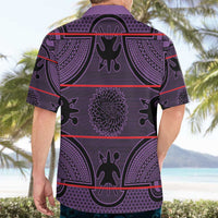 Lesotho Seanamarena Hawaiian Shirt Basotho Traditional Blanket Style - Violet - Wonder Print Shop