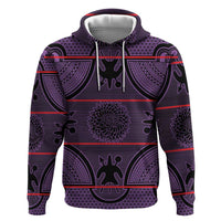 Lesotho Seanamarena Hoodie Basotho Traditional Blanket Style - Violet - Wonder Print Shop