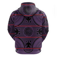 Lesotho Seanamarena Hoodie Basotho Traditional Blanket Style - Violet - Wonder Print Shop