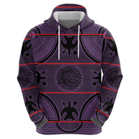 Lesotho Seanamarena Hoodie Basotho Traditional Blanket Style - Violet - Wonder Print Shop