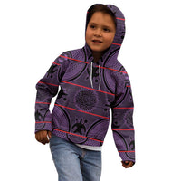 Lesotho Seanamarena Kid Hoodie Basotho Traditional Blanket Style - Violet - Wonder Print Shop